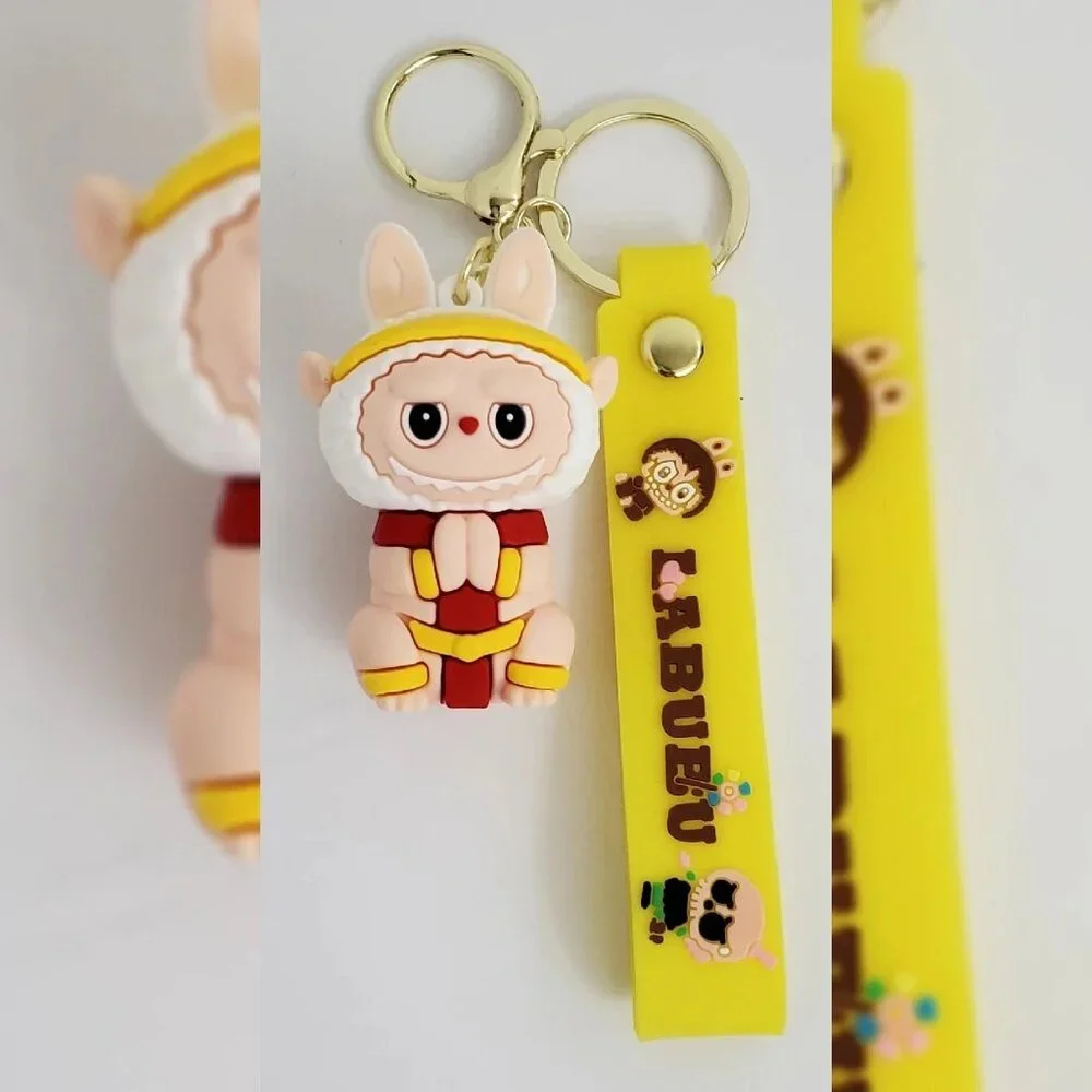 NWT LABUBU MONSTER KEY CHAIN MULTICOLOR 3D LOGO